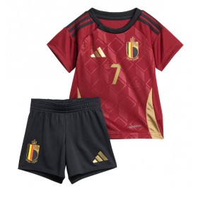 Belgium Kevin De Bruyne #7 Replica Home Minikit Euro 2024 Short Sleeve (+ pants)